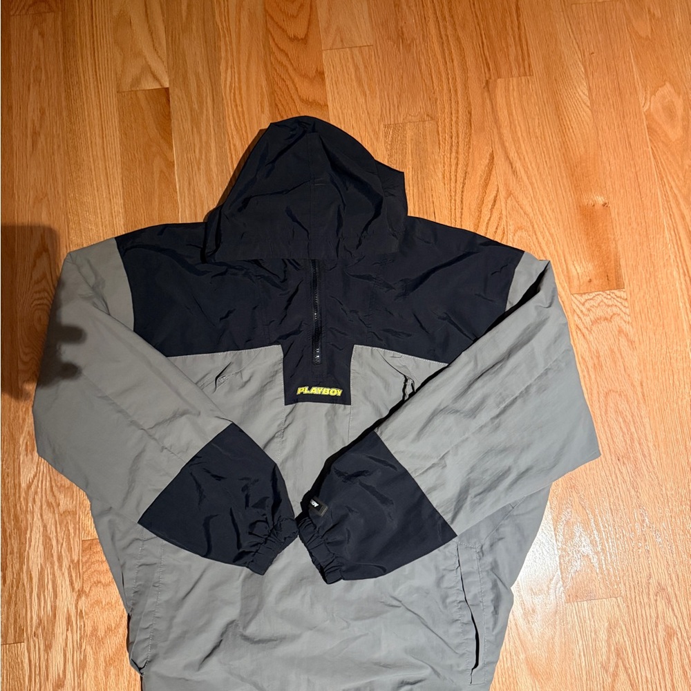 PLAYBOY Black and Gray Windbreaker